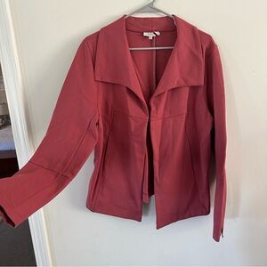 Luii rose pink knit stretch moto blazer jacket (OOO)